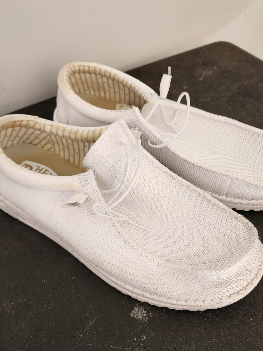 Hey Dude Men's Lightweight Canvas Slip-On Shoes - White